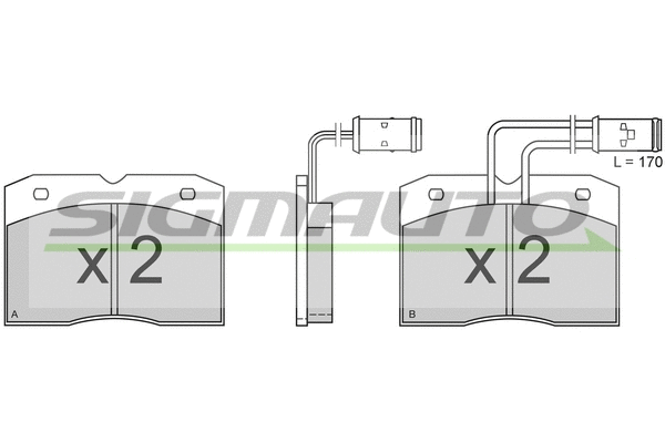 Brake Pad Set, disc brake (SPA363)