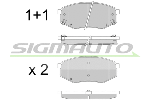 Brake Pad Set, disc brake (SPB547)