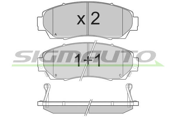 Brake Pad Set, disc brake (SPB258)