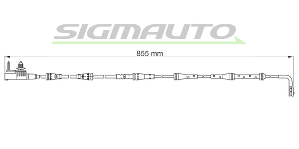Warning Contact, brake pad wear (WI0906)
