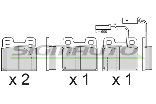 Brake Pad Set, disc brake (SPA607)