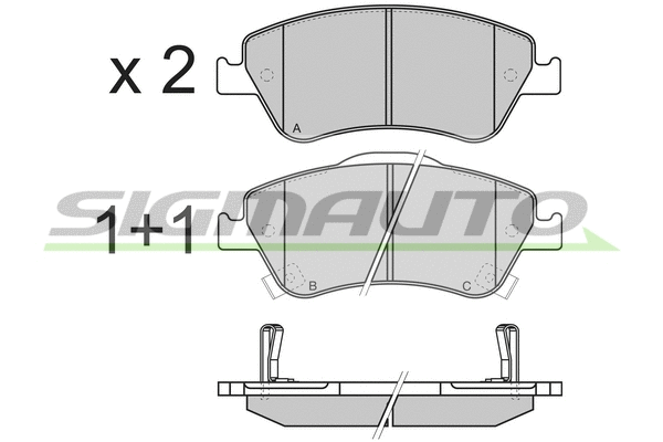 Brake Pad Set, disc brake (SPB340)