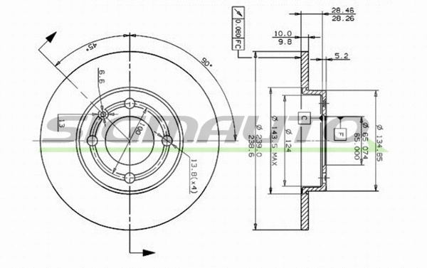 Brake Disc (DBA795S)