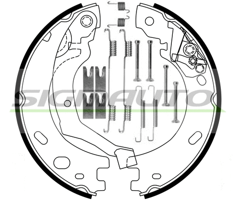 Brake Shoe Set, parking brake (SFA441-1)