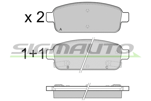 Brake Pad Set, disc brake (SPB406)
