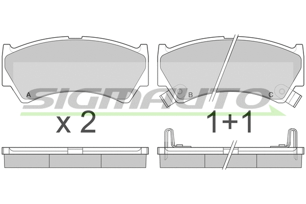 Brake Pad Set, disc brake (SPA913)