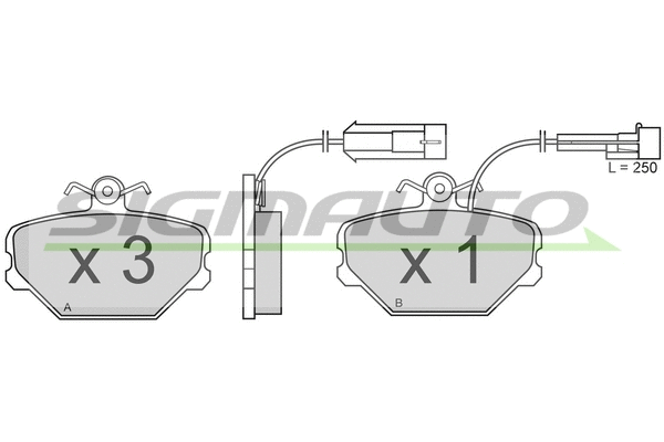 Brake Pad Set, disc brake (SPA375)