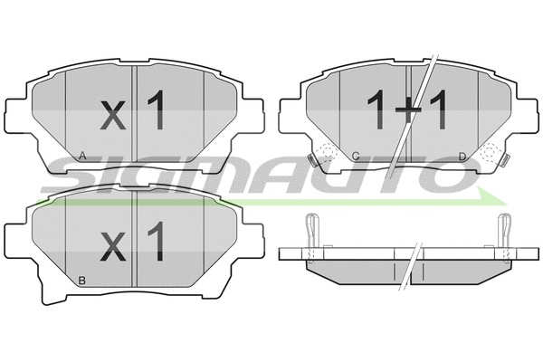 Brake Pad Set, disc brake (SPB393)