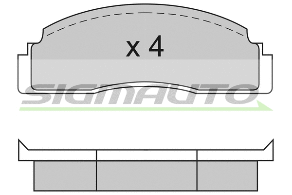 Brake Pad Set, disc brake (SPA104)