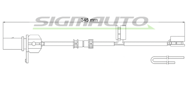 Warning Contact, brake pad wear (WI0968)