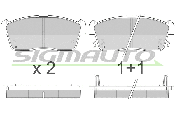 Brake Pad Set, disc brake (SPA902)