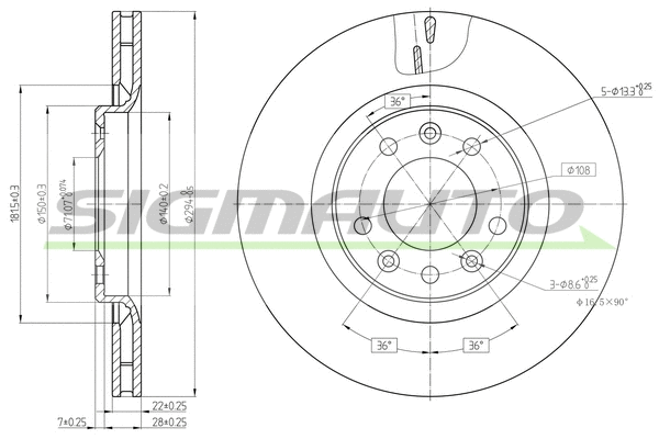 Brake Disc (DBB326V)