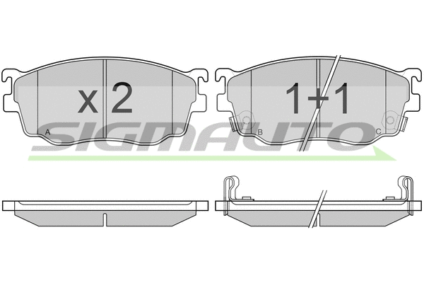 Brake Pad Set, disc brake (SPA912)