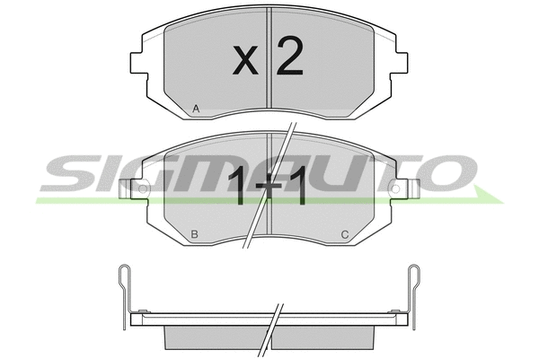 Brake Pad Set, disc brake (SPB158)