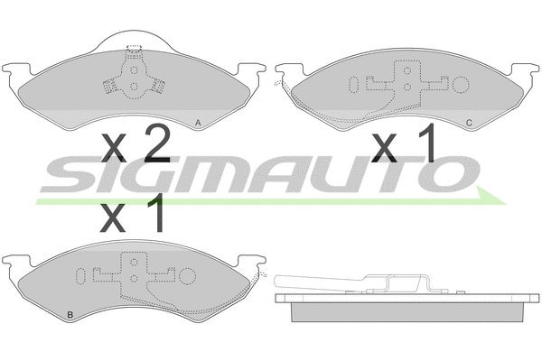 Brake Pad Set, disc brake (SPA919)