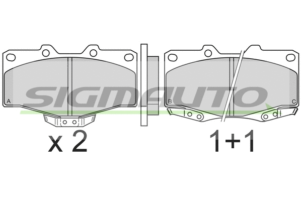 Brake Pad Set, disc brake (SPA463)