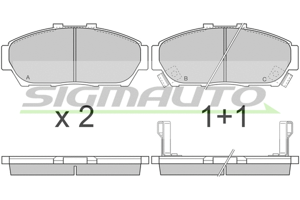 Brake Pad Set, disc brake (SPA736)