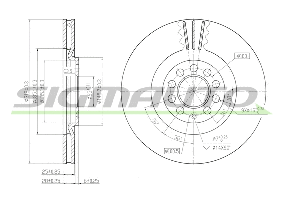 Brake Disc (DBB118V)