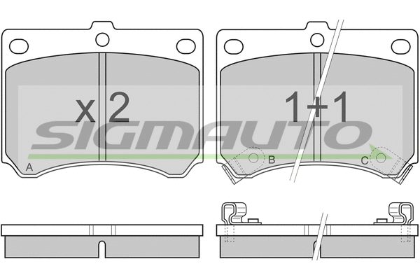 Brake Pad Set, disc brake (SPA491)