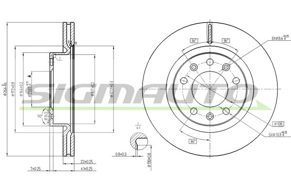Brake Disc (DBC413V)