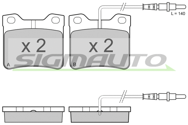 Brake Pad Set, disc brake (SPA431)