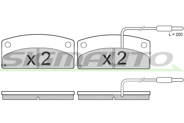 Brake Pad Set, disc brake (SPB875)