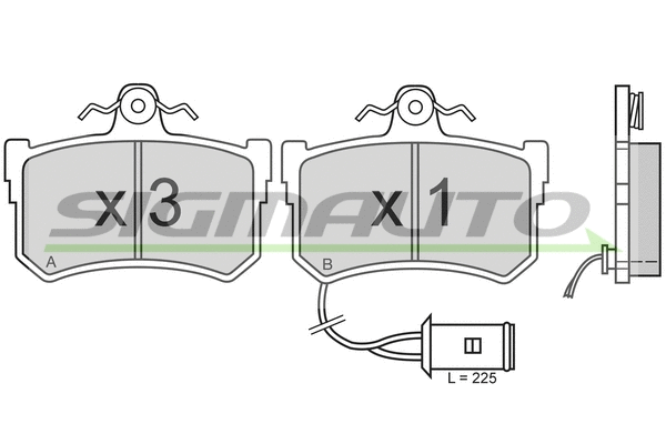 Brake Pad Set, disc brake (SPA395)