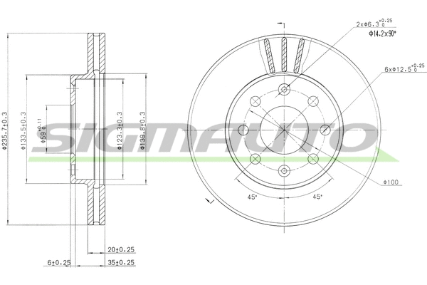 Brake Disc (DBB279V)