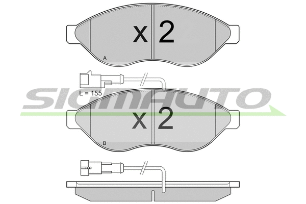 Brake Pad Set, disc brake (SPB868)