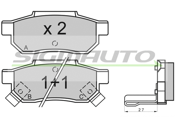 Brake Pad Set, disc brake (SPA530)