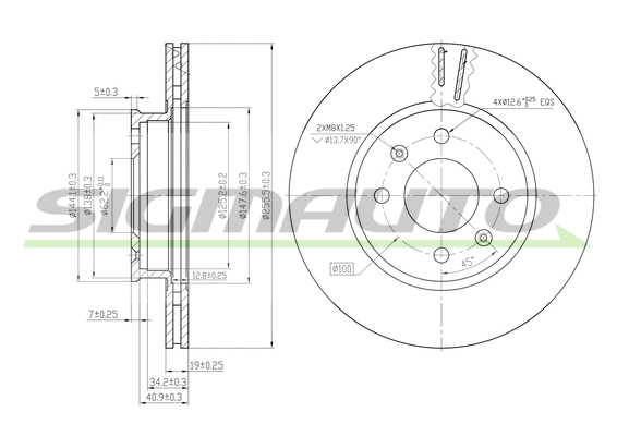 Brake Disc (DBB636V)