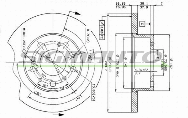 Brake Disc (DBA069S)