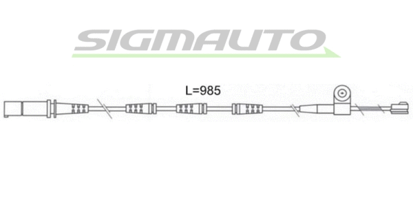 Warning Contact, brake pad wear (WI0695)