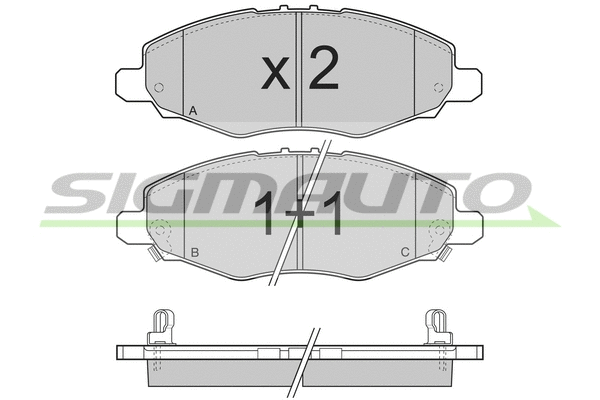 Brake Pad Set, disc brake (SPB272)