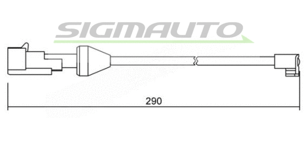 Warning Contact, brake pad wear (WI0746)
