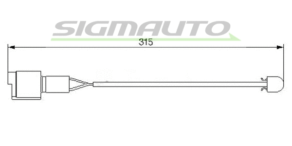 Warning Contact, brake pad wear (WI0564)
