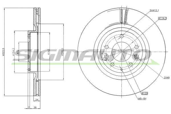 Brake Disc (DBA960V)