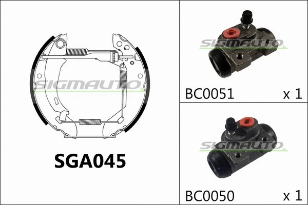 Brake Shoe Set (SGA045)