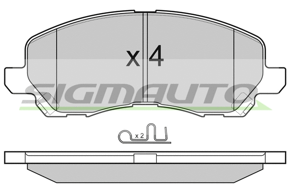 Brake Pad Set, disc brake (SPB080)