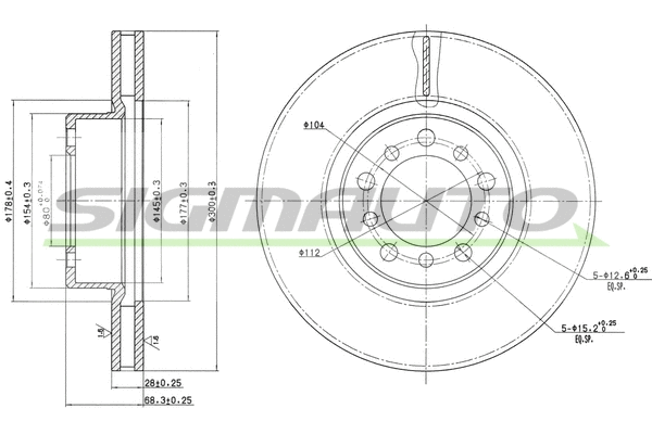 Brake Disc (DBA185V)