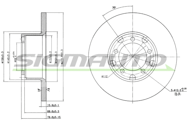 Brake Disc (DBA095S)