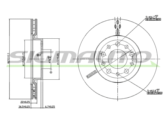 Brake Disc (DBB454V)