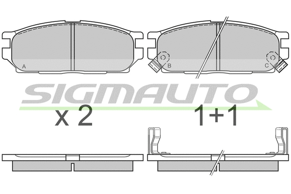 Brake Pad Set, disc brake (SPA588)