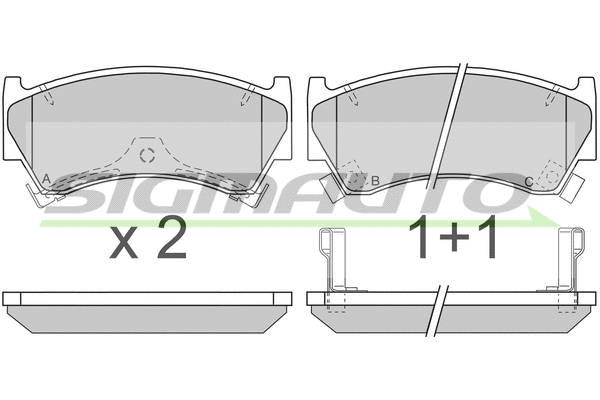 Brake Pad Set, disc brake (SPA826)