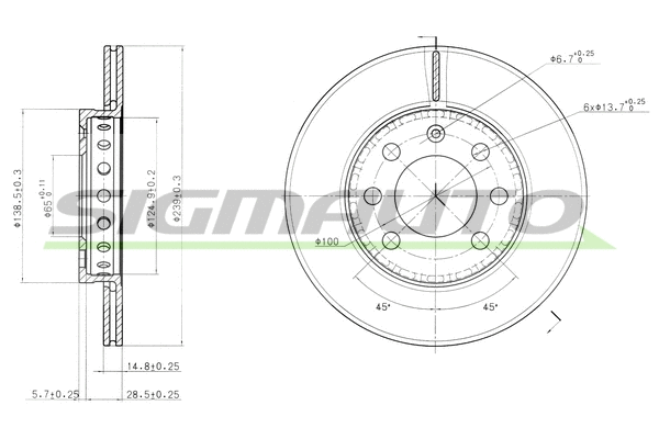 Brake Disc (DBB161V)