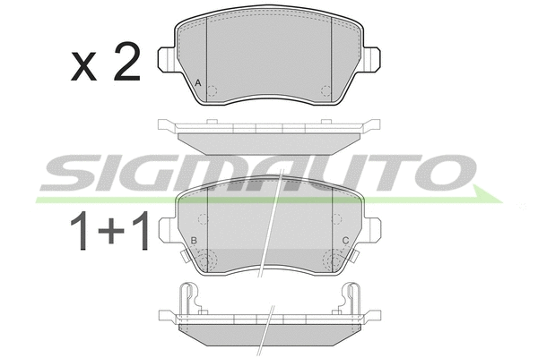 Brake Pad Set, disc brake (SPB495)