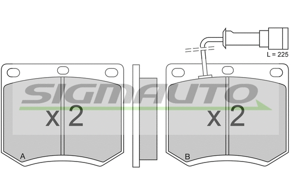 Brake Pad Set, disc brake (SPA205)