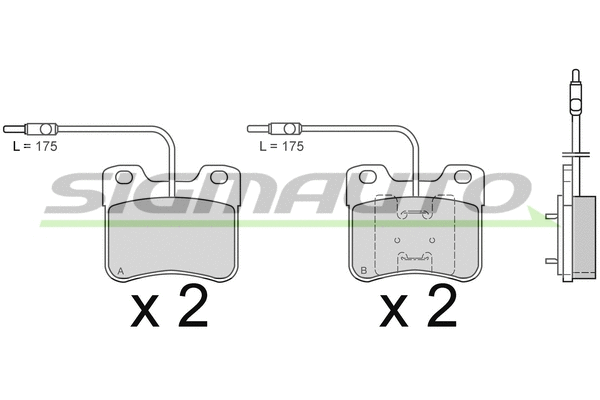 Brake Pad Set, disc brake (SPA344)