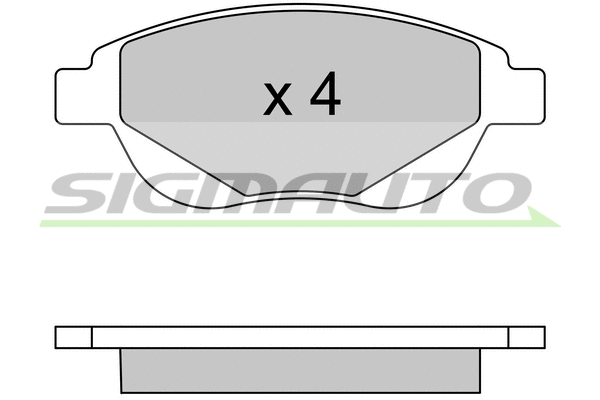 Brake Pad Set, disc brake (SPB580)