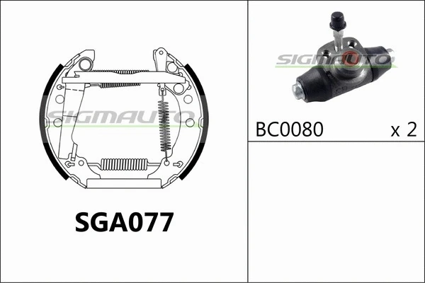 Brake Shoe Set (SGA077)